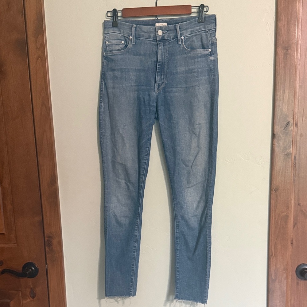 MOTHER Light Blue Ankle Jeans